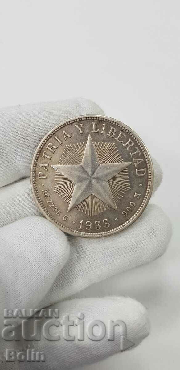 Rare 1 Peso Silver Coin - Cuba 1933 with price 130.00 BGN | € 66.47 Rare 1 Peso Silver Coin - Cuba 1933 with price 130.00 BGN | € 66.47