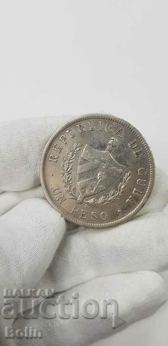 Delivery of Rare 1 Peso Silver Coin - Cuba 1933 Delivery of Rare 1 Peso Silver Coin - Cuba 1933
