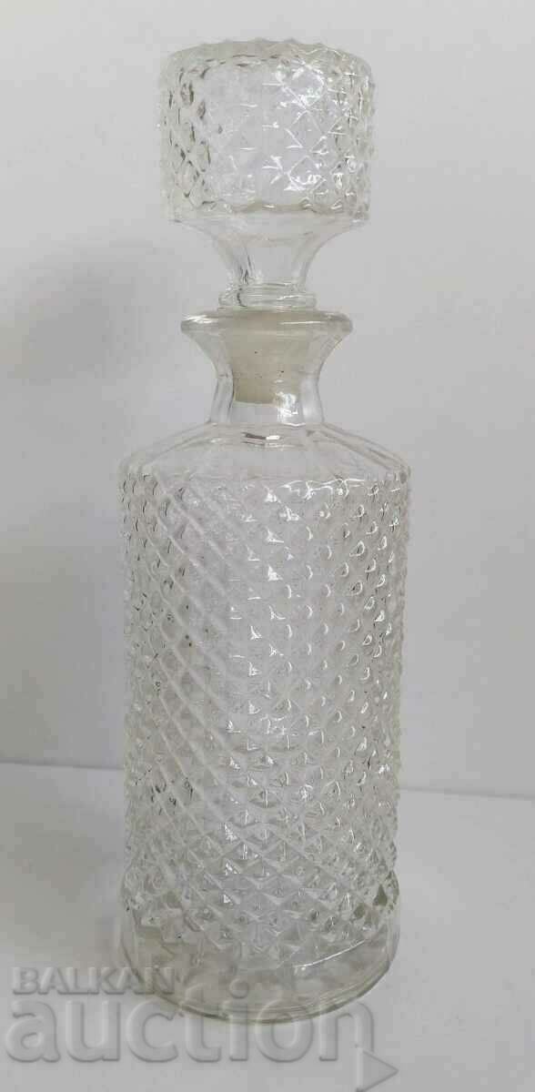 . SOC GLASS CARAFE BOTTLE BRANDY WINE LEAD CRYSTAL