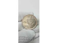 Monedă rară de argint de 1 peso - Cuba 1935