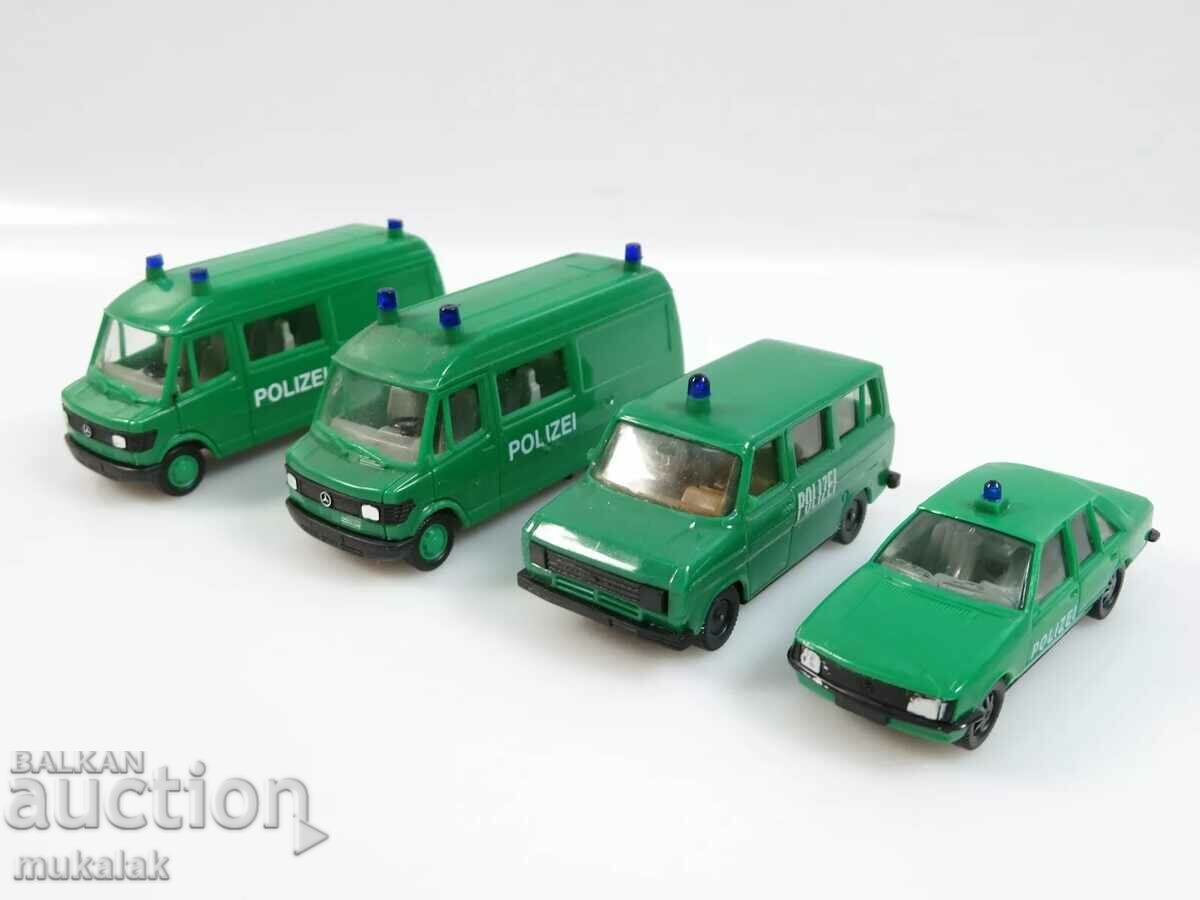 1:87 H0 WIKING POLICE POLICE MODEL LOT 4 BUC.