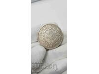 Rare silver 5 franc coin 1874 - In Switzerland