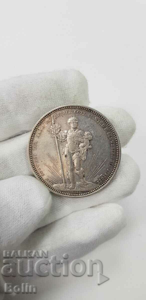 Πολύ σπάνιο ασημένιο νόμισμα 5 φράγκων 1879 - Ελβετία με τιμή 360.00 BGN | € 184.07 Πολύ σπάνιο ασημένιο νόμισμα 5 φράγκων 1879 - Ελβετία με τιμή 360.00 BGN | € 184.07