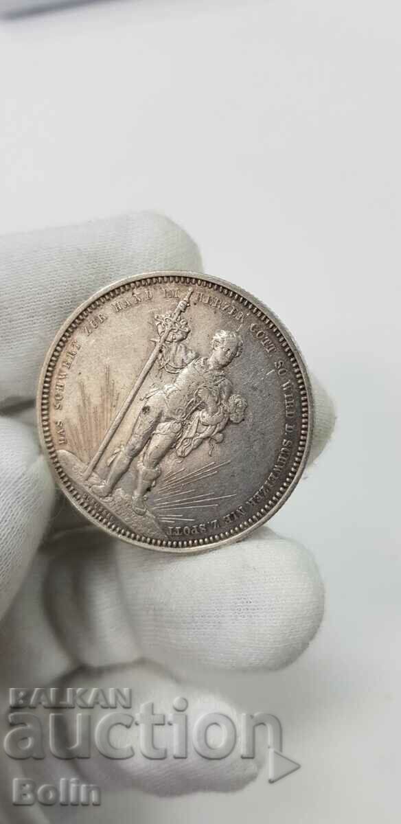 Πολύ σπάνιο ασημένιο νόμισμα 5 φράγκων 1879 - Ελβετία - 6 Πολύ σπάνιο ασημένιο νόμισμα 5 φράγκων 1879 - Ελβετία - 6