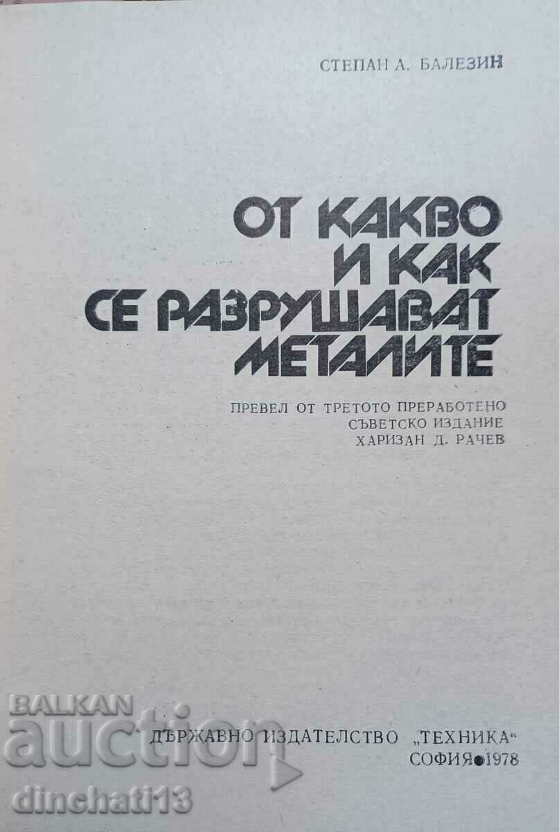 What and how metals are destroyed: Stepan Balezin with price 6.00 BGN | € 3.07 What and how metals are destroyed: Stepan Balezin with price 6.00 BGN | € 3.07