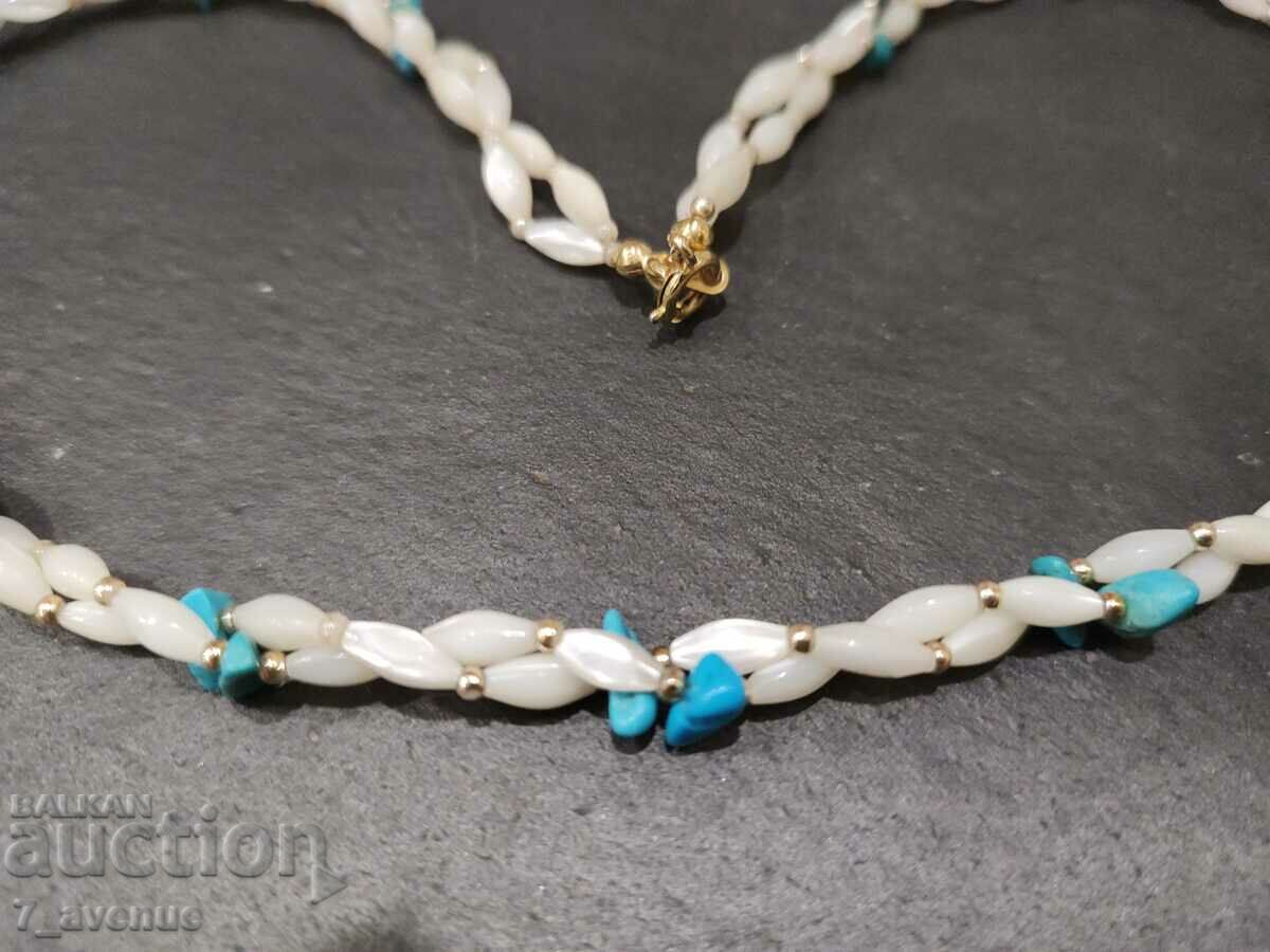 Auction  NECKLACE, necklace, mother of pearl and turquoise jewelry, 10/29/24