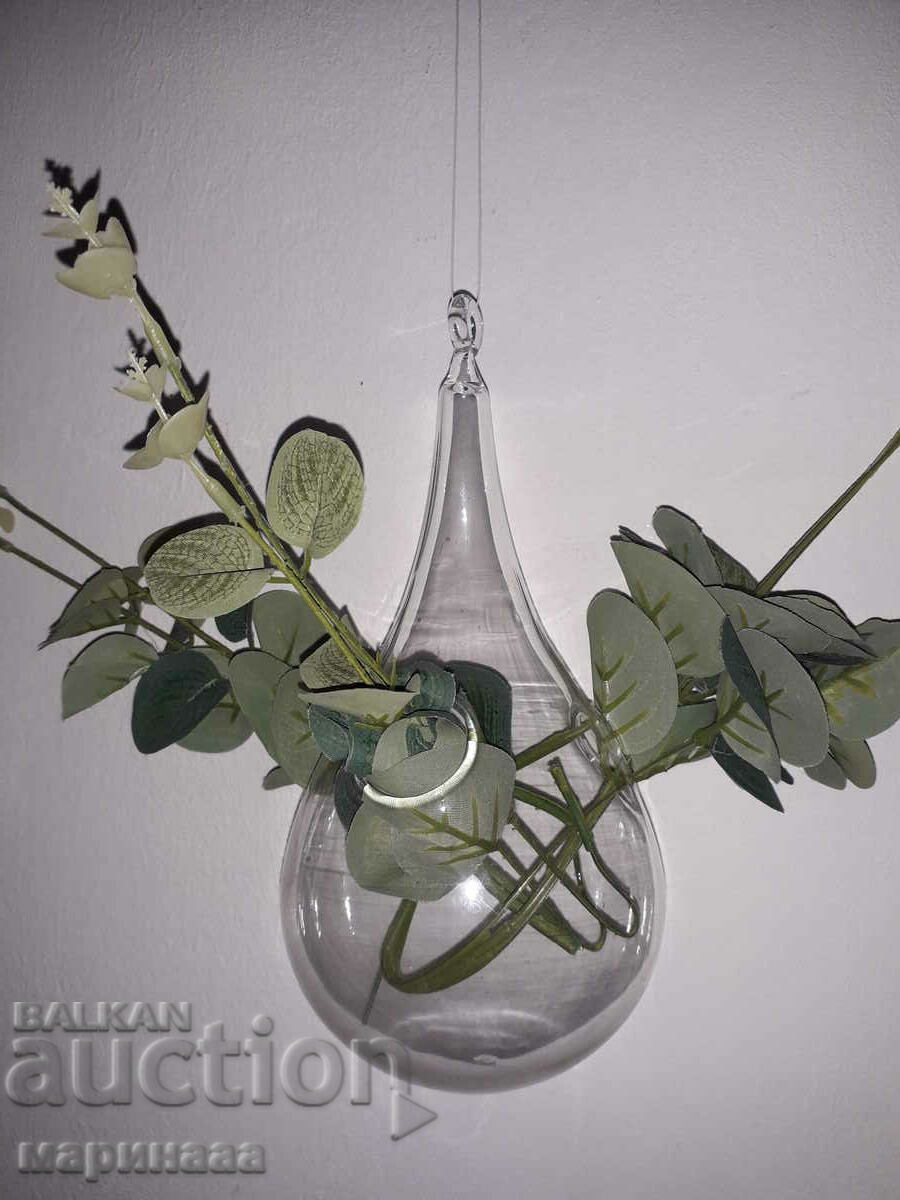 DECORATION. SMOKED GLASS. FOR DRY AND FRESH FLOWERS