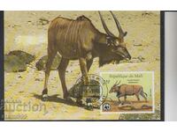 Postal max card FDC ANIMALS WWF