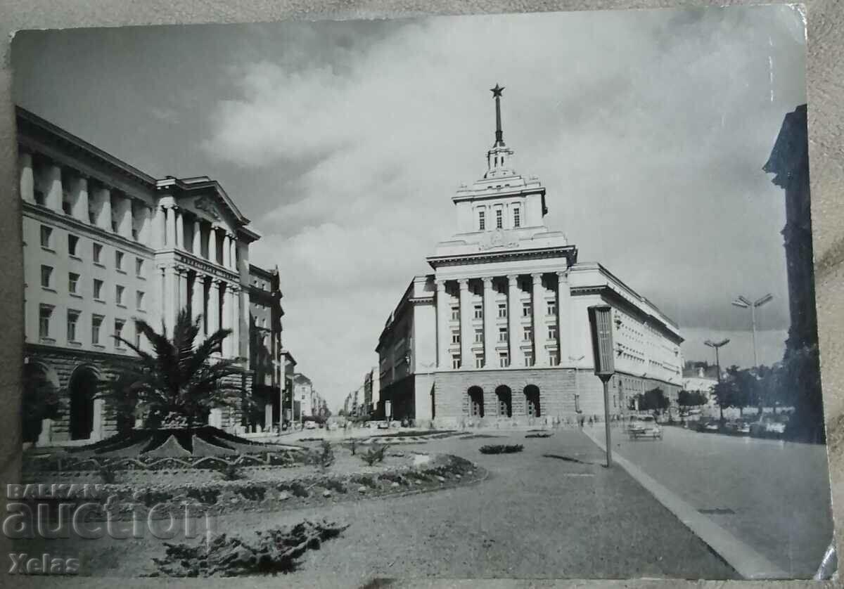 Стара пощенска картичка София 1960те