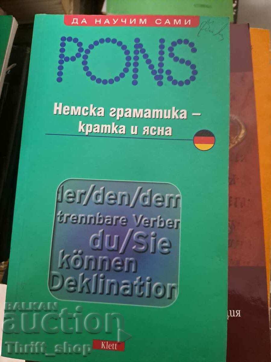 PONS - German grammar short and clear