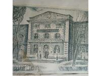 Etching, graphics - city of Odessa