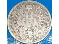 Austria 1/4 florin 1858 A - Vienna Franz Joseph silver