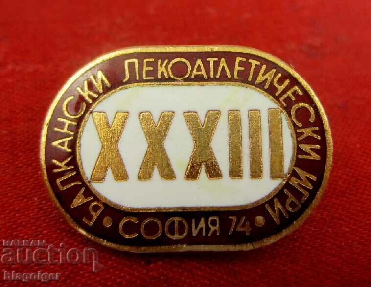 Auction Balkan Games-Athletics-Sofia-1974-Rare sign Auction Balkan Games-Athletics-Sofia-1974-Rare sign