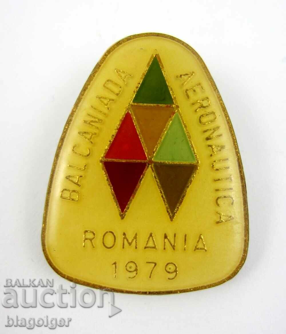 Aeronautica-Balcaniad in Romania 1979-Semn rar