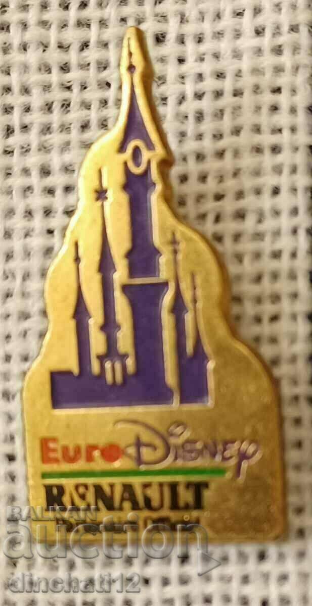 Badge. Renault. Euro Disney RENAULT. Auto Moto