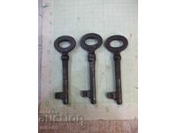 Lot of 3 pcs. old key for lock