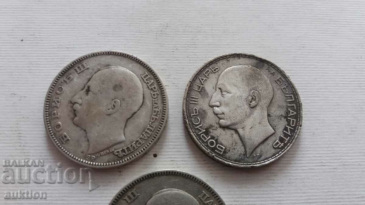 100 BGN 1930 AND 1937 SILVER BORIS 3 - 3 NUMBERS - 7 100 BGN 1930 AND 1937 SILVER BORIS 3 - 3 NUMBERS - 7