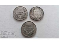 100 ЛЕВА 1930 И 1937 ГОДИНА СРЕБРО БОРИС 3 - 3 БРОЯ