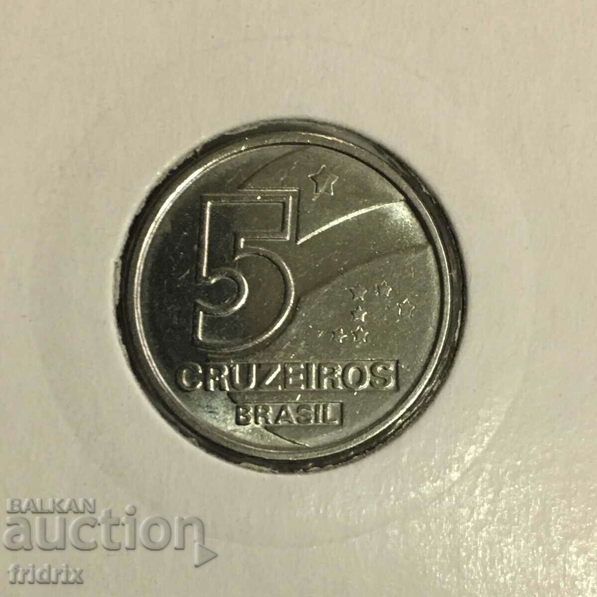 Brazil 5 cruzeiros 1991 / Brazil 5 cruzeiros MA with price 4.00 BGN | € 2.05 Brazil 5 cruzeiros 1991 / Brazil 5 cruzeiros MA with price 4.00 BGN | € 2.05
