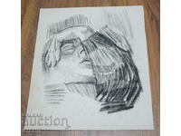 Old Master Drawing Charcoal portrait