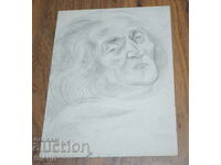 Old Master Drawing pencil portrait of a woman