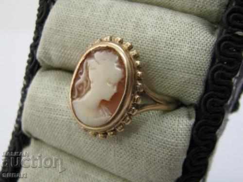 OLD GOLD 9 CARAT VICTORIAN CAMEO RING with price 850.00 BGN | € 434.60 OLD GOLD 9 CARAT VICTORIAN CAMEO RING with price 850.00 BGN | € 434.60