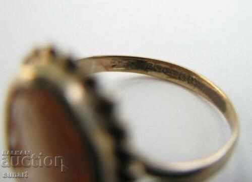 OLD GOLD 9 CARAT VICTORIAN CAMEO RING - 5 OLD GOLD 9 CARAT VICTORIAN CAMEO RING - 5