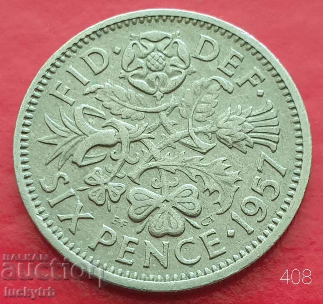 6 pence 1957 - Great Britain 6 pence 1957 - Great Britain