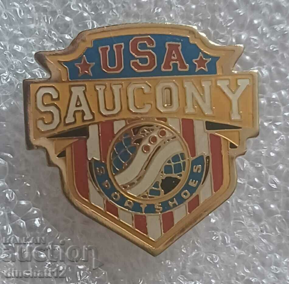 Badge. USA Saucony Sportshoes. Sports shoes with price 7.00 BGN | € 3.58