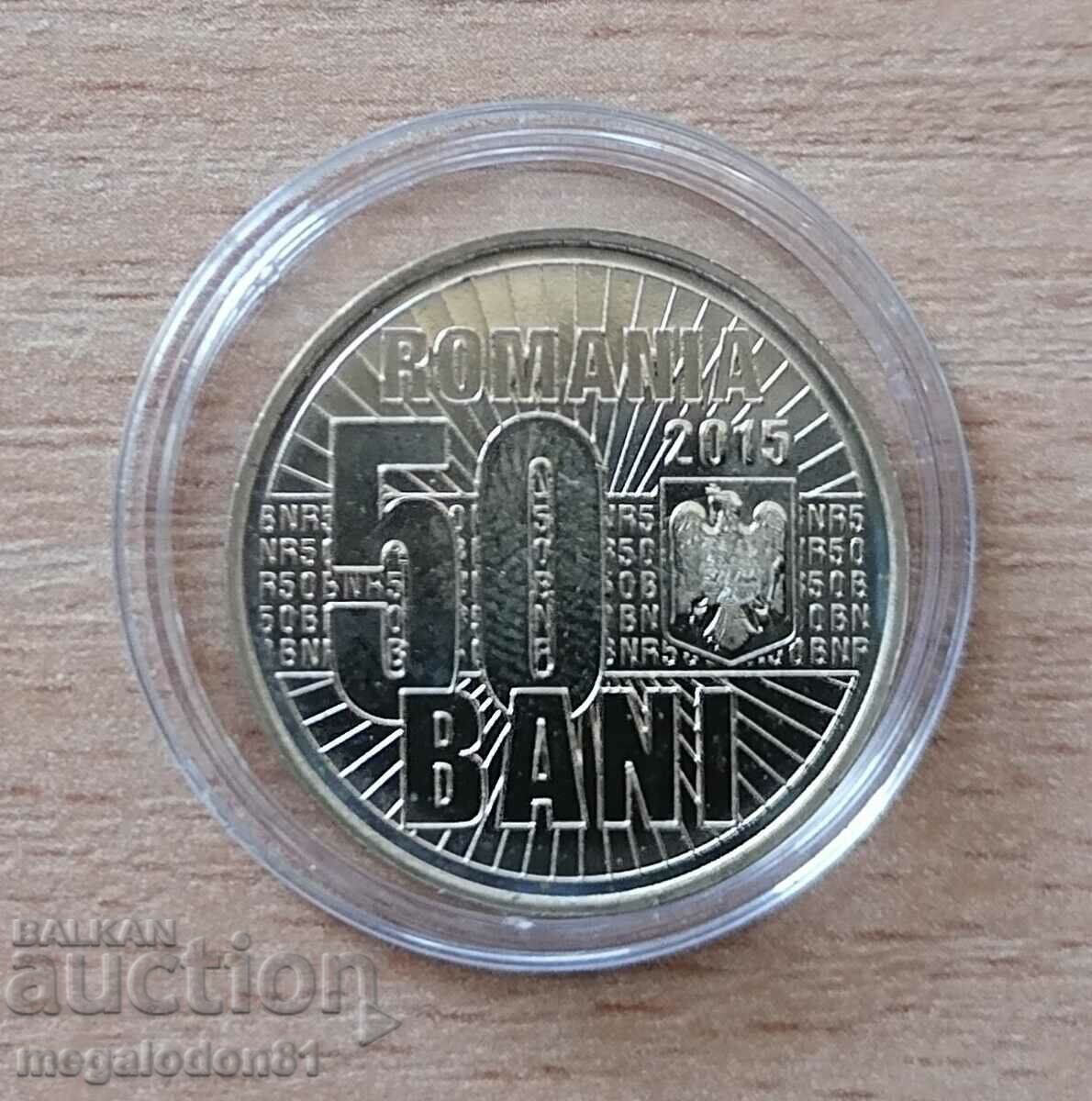 Румъния - 50 бани 2015г. с цена 10.00 лв. | € 5.11 Румъния - 50 бани 2015г. с цена 10.00 лв. | € 5.11