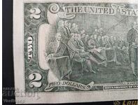 2 Dollars United States Jubilee. With a stamp from the Fed.