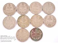 Lot of 10 pcs. coins 5 BGN 1930 - Bulgaria › Tsar Boris III