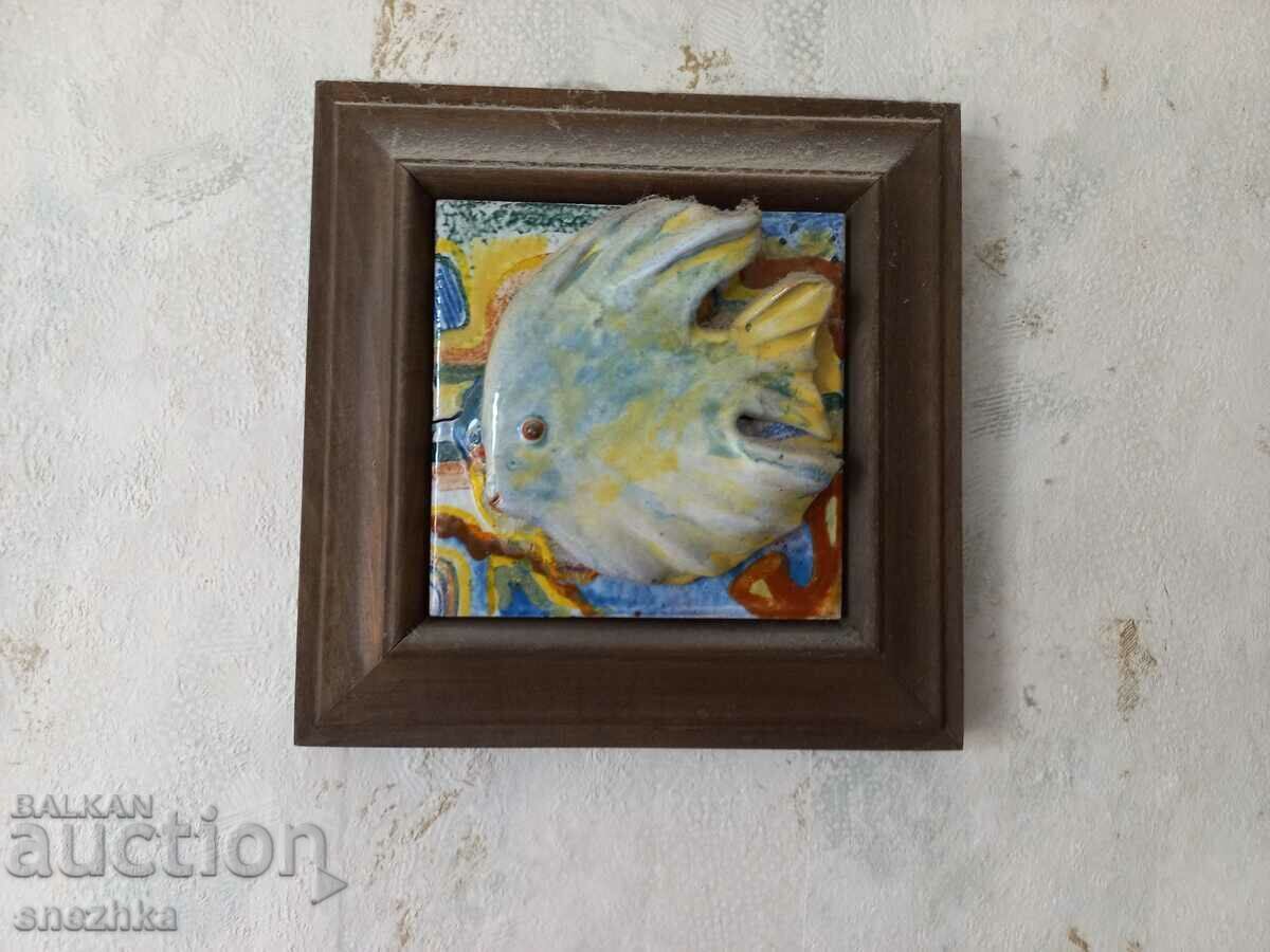 Пано "Риба", керамика 17/17 см с цена 60.00 лв. | € 30.68 Пано "Риба", керамика 17/17 см с цена 60.00 лв. | € 30.68