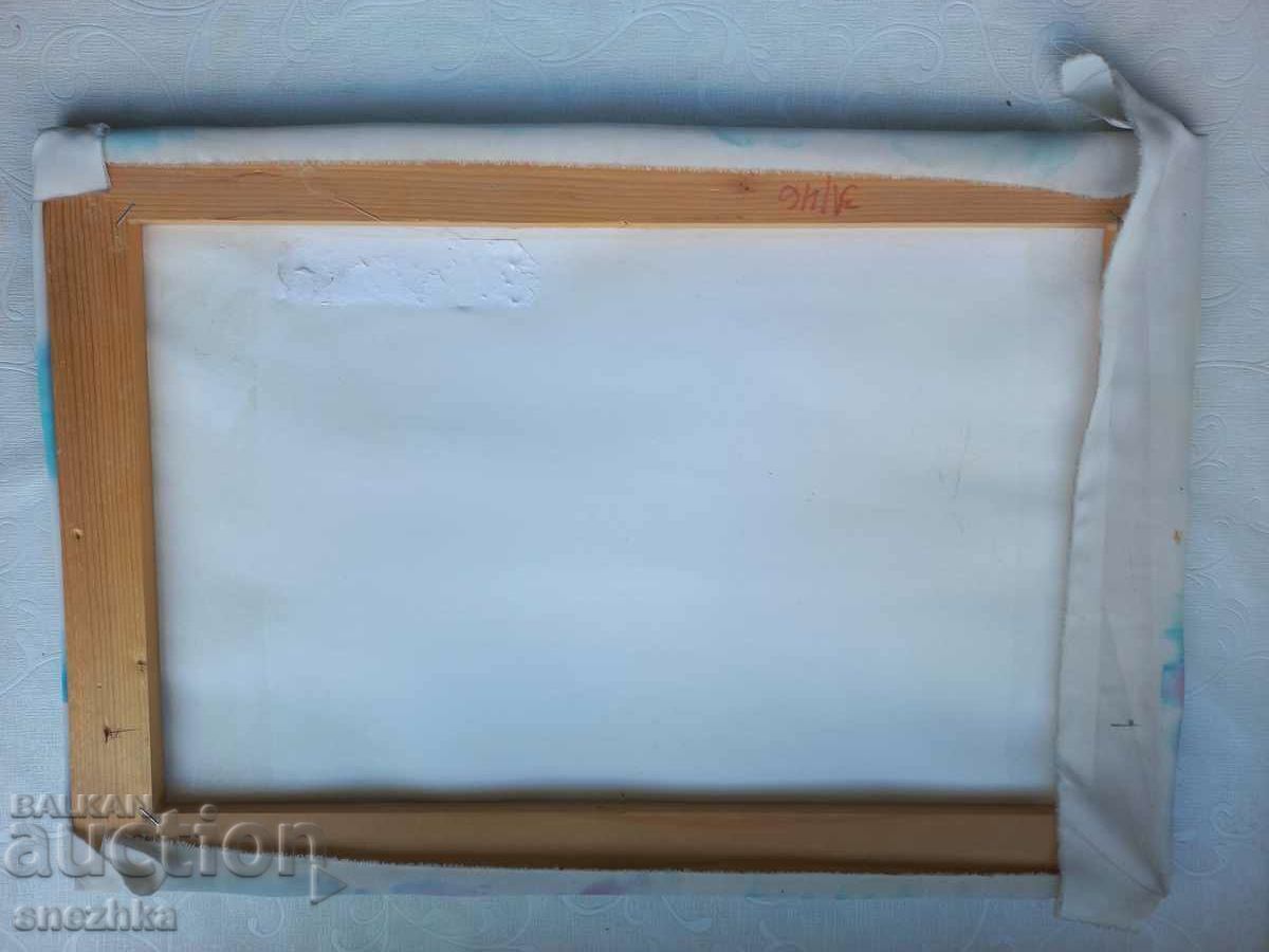 Аукцион „Риба“ рисунка върху коприна, на дървена рамка 46/31