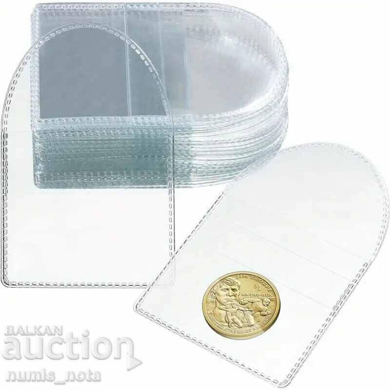 transparent pockets for coins 5 x 5 cm - 50 pcs. packaging