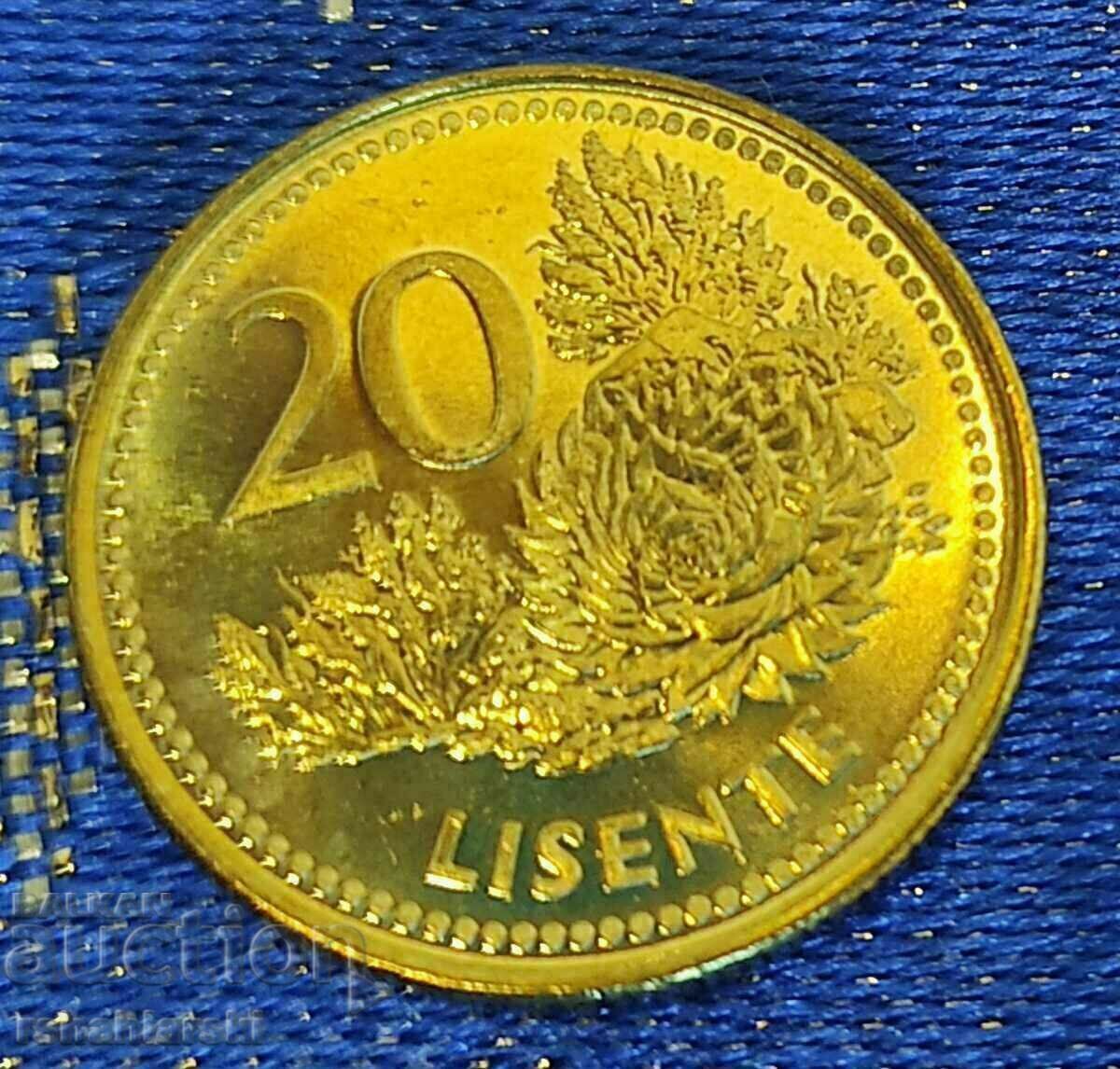 Lesotho 20 Lisente, 1998 (UNC)