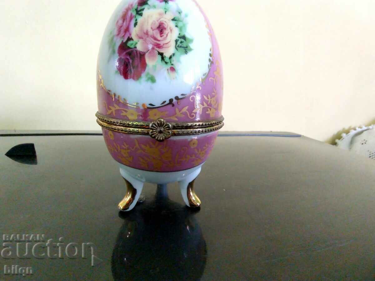Auction Porcelain Egg-Jewelry Box-Limoges #3 Auction Porcelain Egg-Jewelry Box-Limoges #3