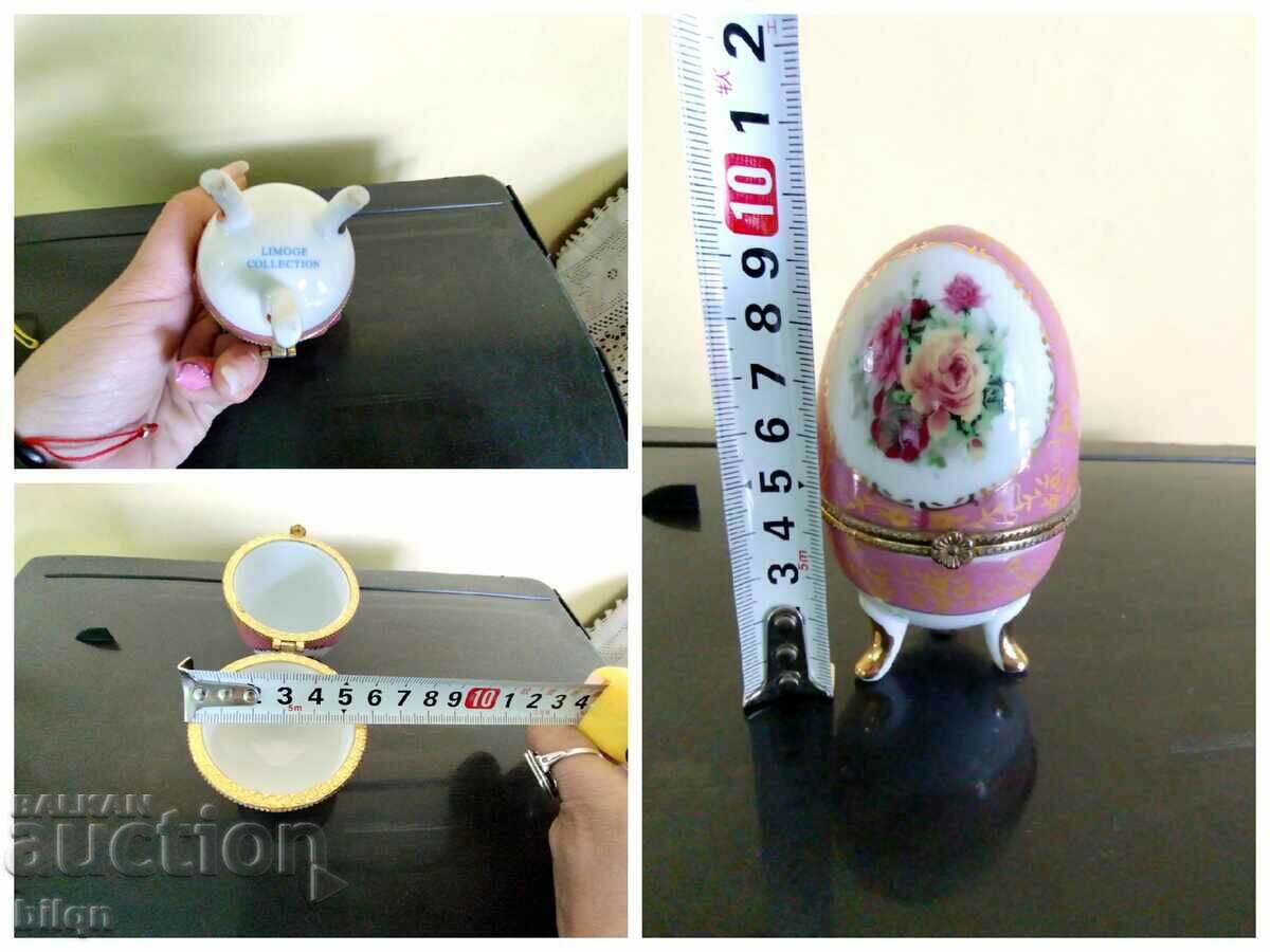 Porcelain Egg-Jewelry Box-Limoges #3 - 7 Porcelain Egg-Jewelry Box-Limoges #3 - 7