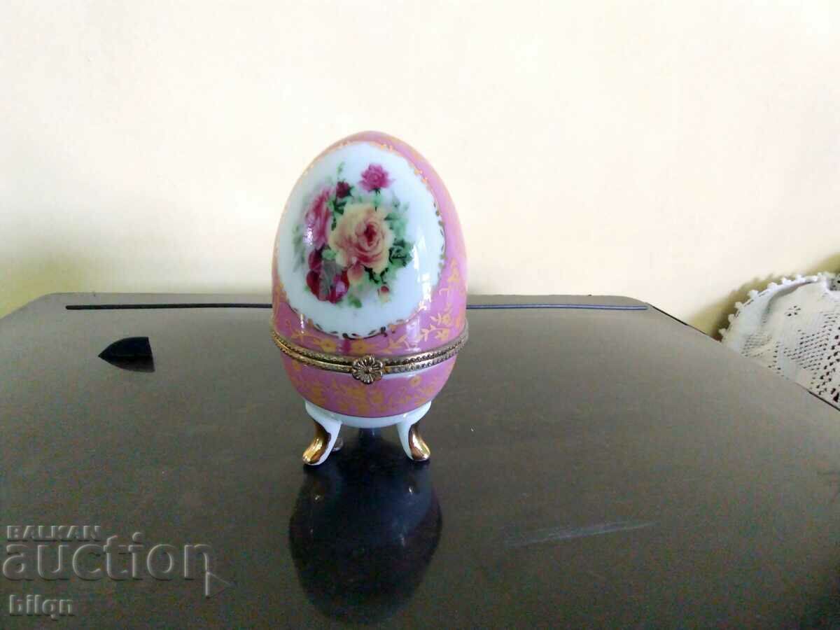 Porcelain Egg-Jewelry Box-Limoges #3 Porcelain Egg-Jewelry Box-Limoges #3