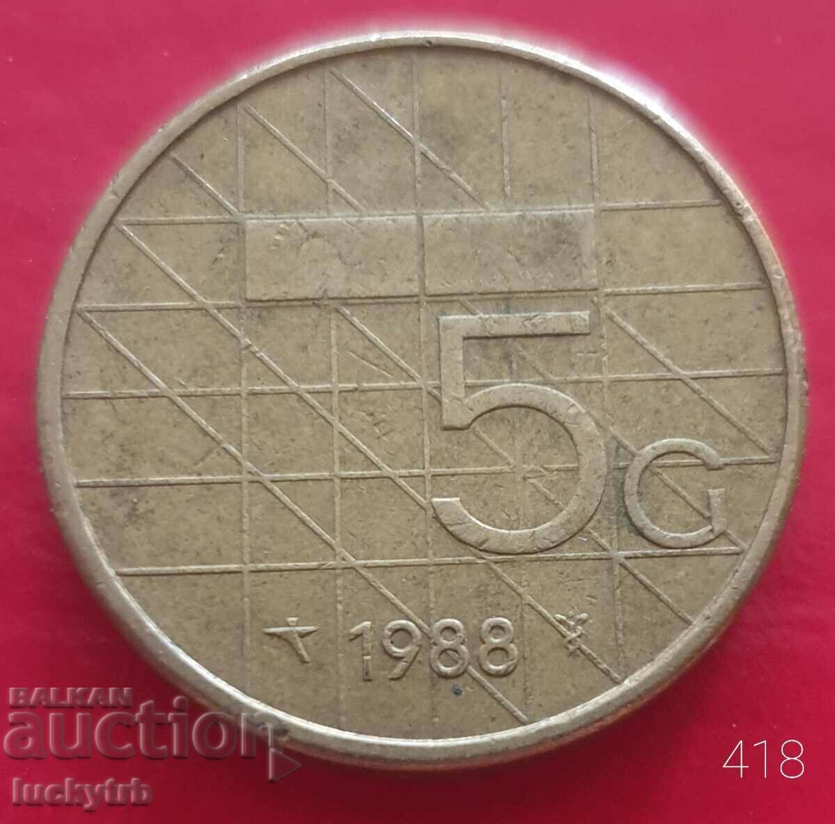 5 guldeni 1988 - Olanda