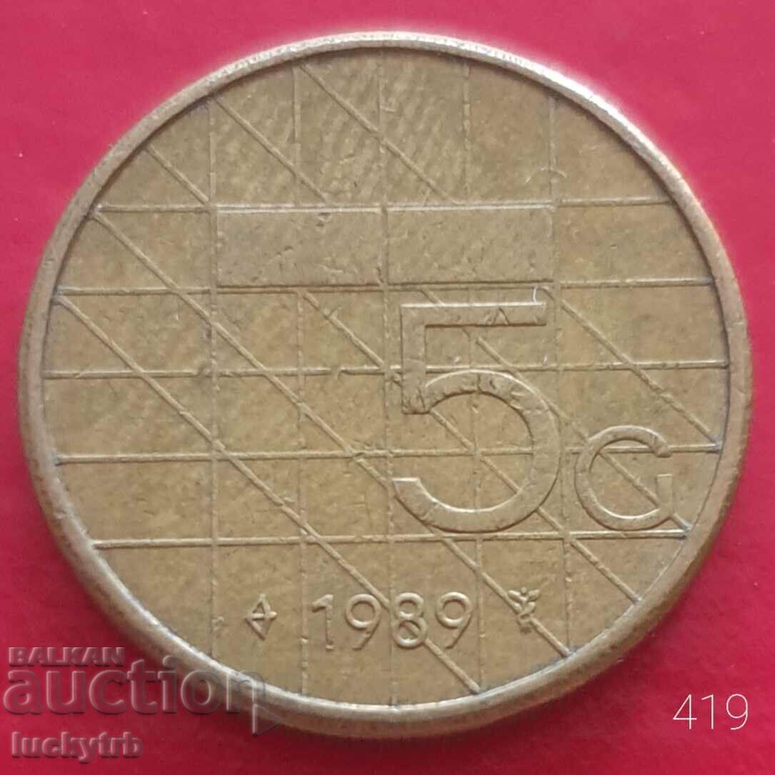 5 guldeni 1989 - Olanda