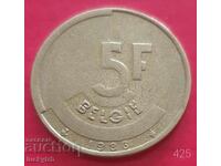 5 Francs 1986 - Belgium - Legend in Dutch