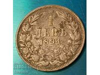 1 LEV SILVER 1894