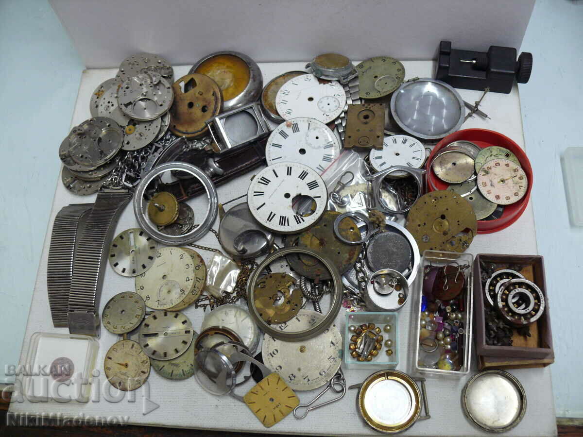 From 1 st. Lot of parts for pocket and wristwatches, BZC!