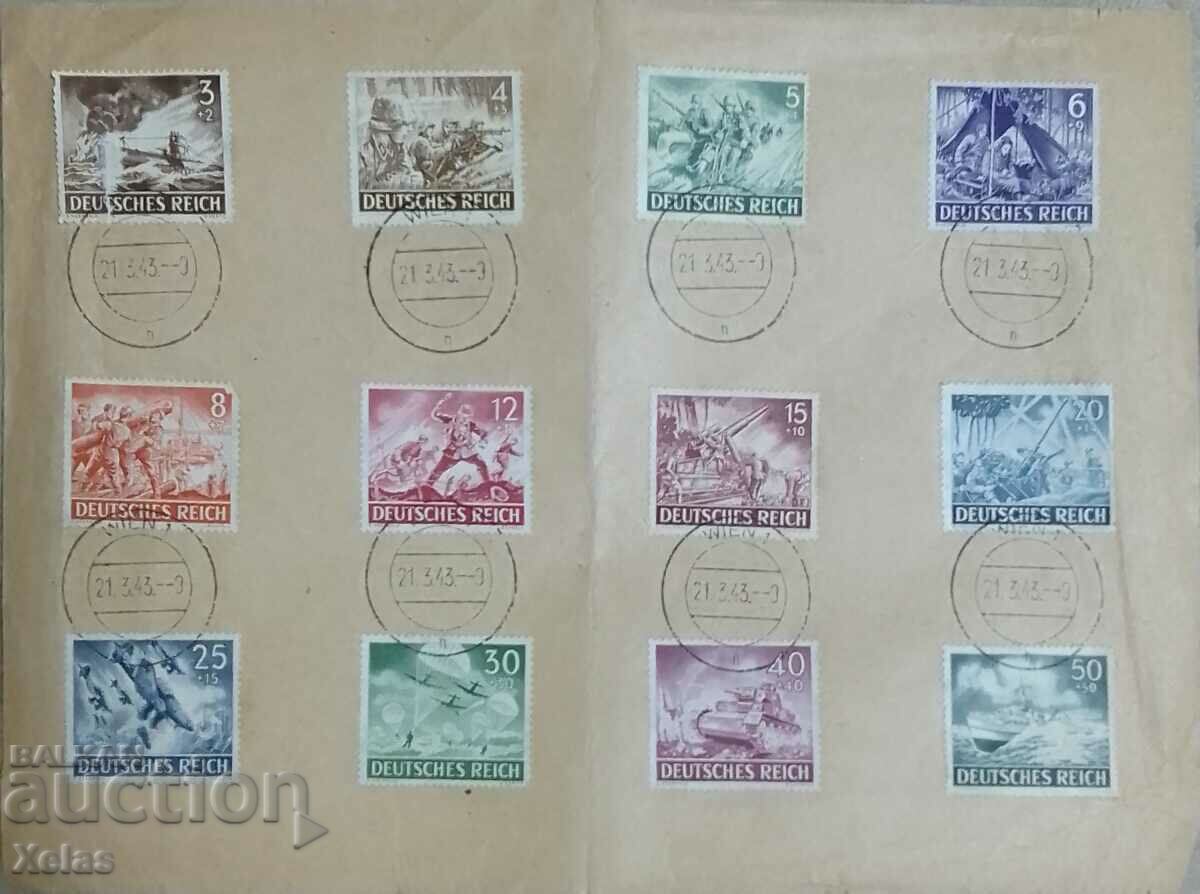 Germany Reich 1943 series on envelope with special stamp