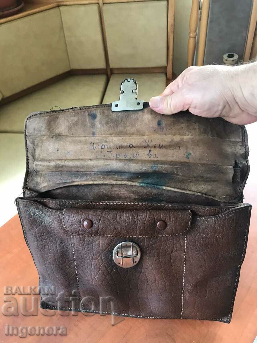 Delivery of BAG LEATHER ANTIQUE EARLY SOCIAL SCHOLAR BAG