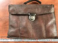 BAG LEATHER ANTIQUE EARLY SOCIAL SCHOLAR BAG