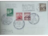 Germany Reich 1938 postcard and stamps with special stamp