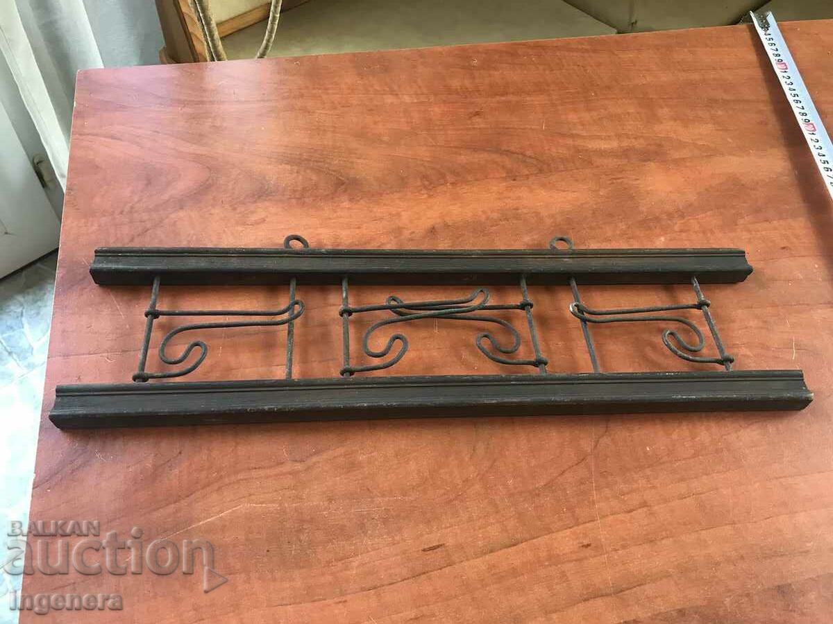 HANGER HANGER WOOD METAL SLIDING ANTIQUE - 6 HANGER HANGER WOOD METAL SLIDING ANTIQUE - 6