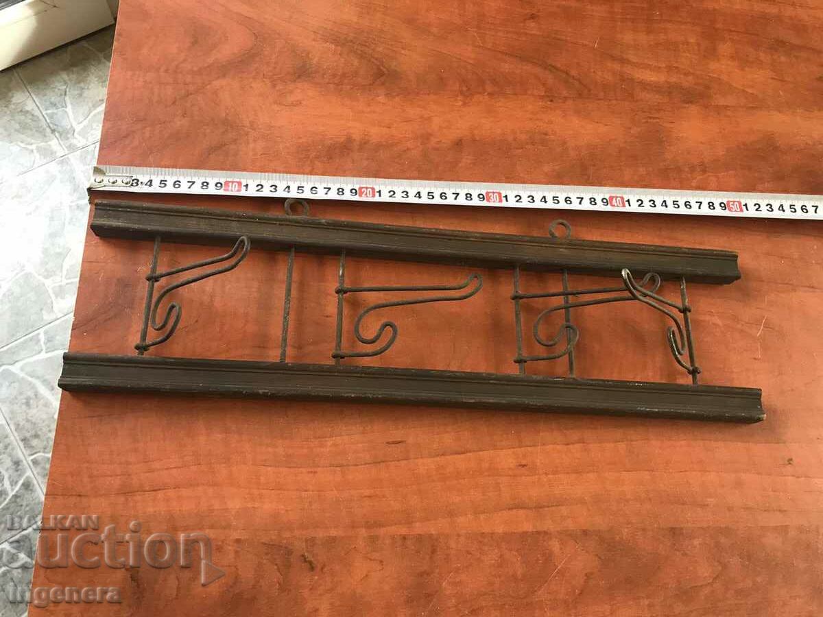 HANGER HANGER WOOD METAL SLIDING ANTIQUE - 7 HANGER HANGER WOOD METAL SLIDING ANTIQUE - 7